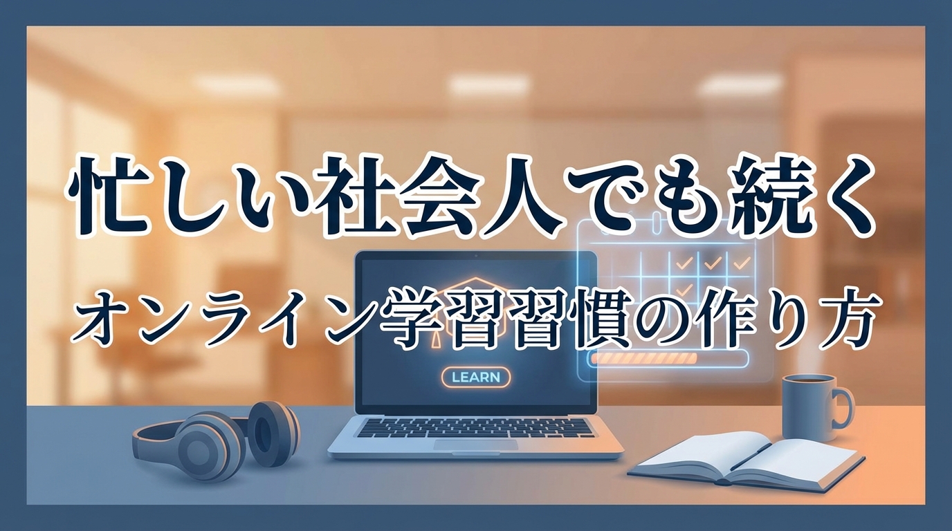 忙しい社会人でも続くオンライン学習習慣の作り方とは