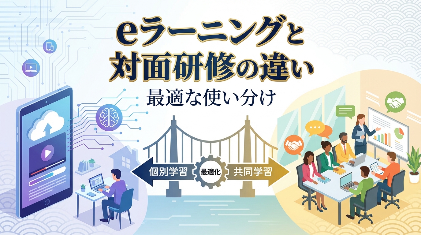eラーニングと対面研修の違いと最適な使い分けとは