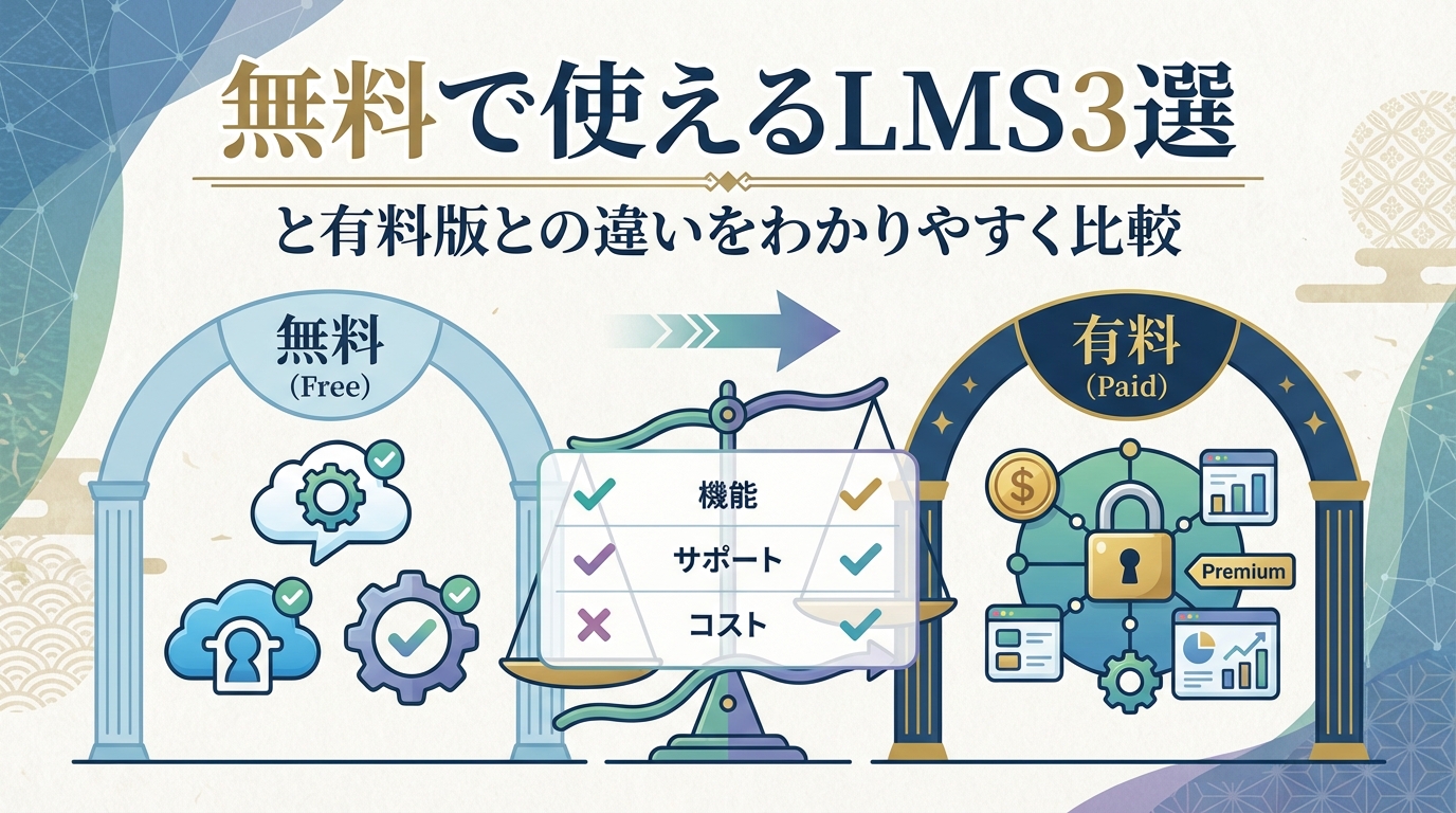 無料で使えるLMS3選と有料版との違いをわかりやすく比較