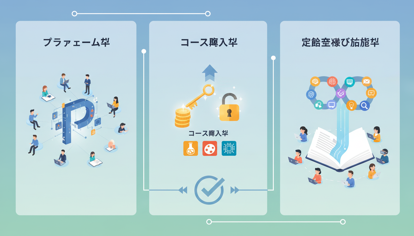 eラーニングのサブスクの種類は大きく3つに分類されます