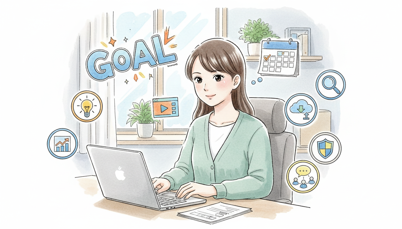 オンライン学習は明確な目標設定と無料ツールの活用から始める